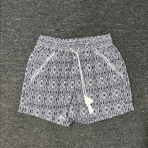 Briggs New York High Waist Blue and White Shorts